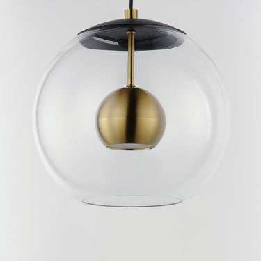 ET2 Nucleus 11" LED Pendant Black/Natural Aged Brass