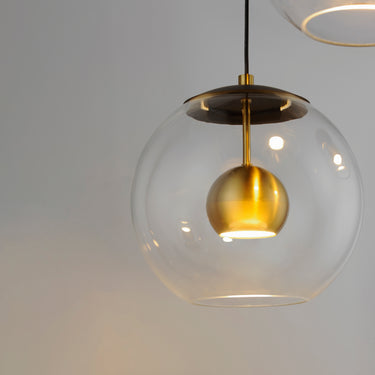 ET2 Nucleus 3-Light LED Pendant Black/Natural Aged Brass