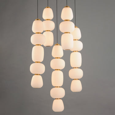 ET2 Soji 5-Light Chandelier Black/Gold