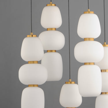 ET2 Soji 5-Light Chandelier Black/Gold
