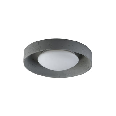 ET2 Matera concrete flush mount, 13 in Gray, front view