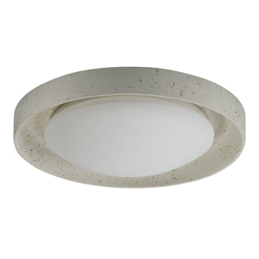 ET2 Matera concrete flush mount, 22 in Chalk White, front view