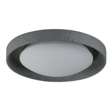 ET2 Matera concrete flush mount, 22 in Gray, front view