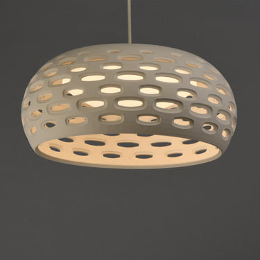 ET2 Cambria plaster shade pendant, 17.5 in Oyster, alternate view