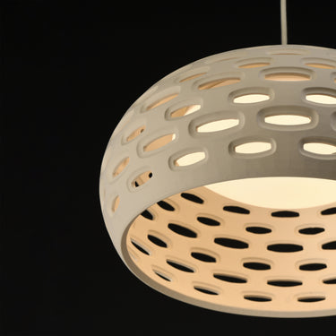 ET2 Cambria plaster shade pendant, 17.5 in Oyster, alternate view