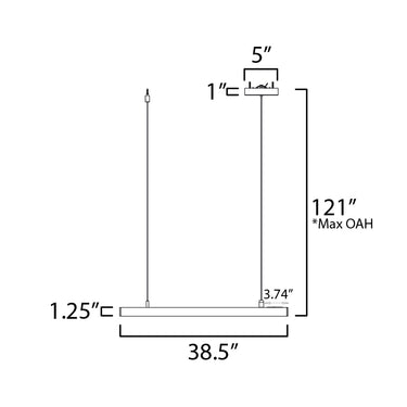 ET2 Continuum 36" LED Pendant White