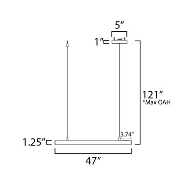 ET2 Continuum 48" LED Pendant White