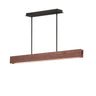 ET2 Lintel 47 in Rosso Laterite / Gunmetal, front view with black canopy and rods on white