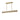 ET2 Lintel 47 in Travertine / Natural Aged Brass, front view of the beige stone bar with brass canopy on white