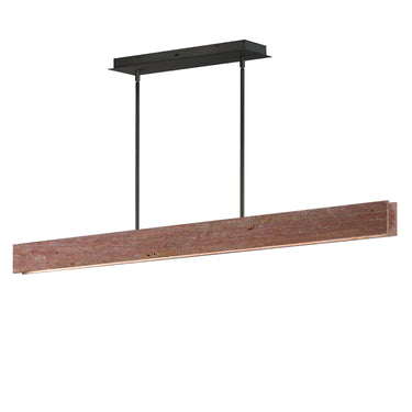 ET2 Lintel 59 in Rosso Laterite / Gunmetal, front view with black canopy and rods on white