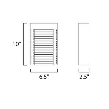 ET2 Alcove Small LED Outdoor Wall Sconce Black/Gold