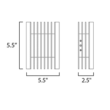 ET2 Rampart Small LED Outdoor Wall Sconce Black