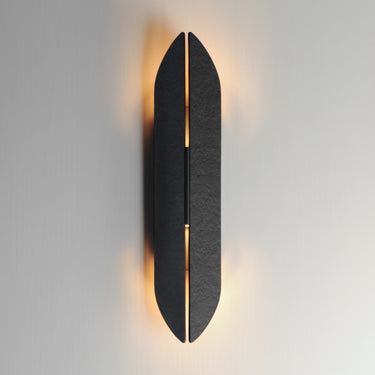 ET2 Tectonic 22" Outdoor LED Sconce Black/Antique Brass