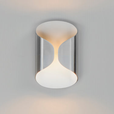 ET2 Folio 10" LED Outdoor Wall Sconce Satin Aluminum/White