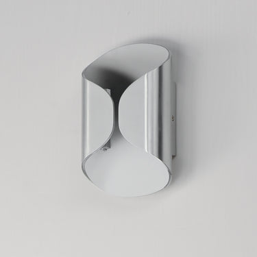 ET2 Folio 10" LED Outdoor Wall Sconce Satin Aluminum/White