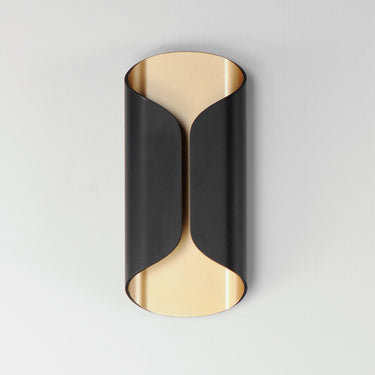 ET2 Folio 14" LED Outdoor Wall Sconce Black/Gold