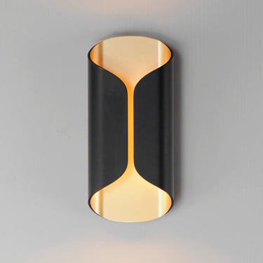 ET2 Folio 14" LED Outdoor Wall Sconce Black/Gold