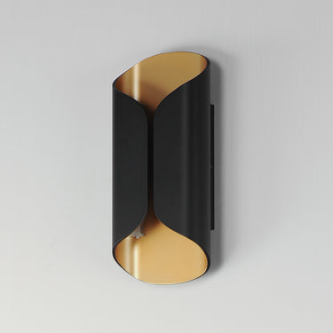 ET2 Folio 14" LED Outdoor Wall Sconce Black/Gold