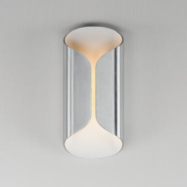ET2 Folio 14" LED Outdoor Wall Sconce Satin Aluminum/White