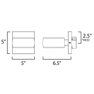 ET2 Modular LED Outdoor Wall Sconce Black