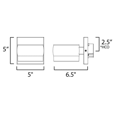 ET2 Modular Can LED Sconce Black