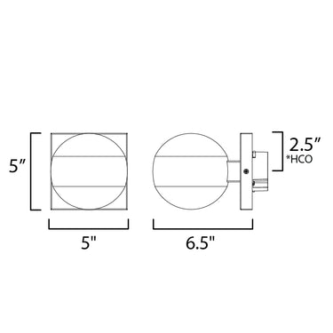 ET2 Modular Globe LED Sconce Black