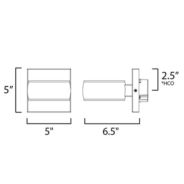 ET2 Modular 2-Light LED Outdoor Wall Sconce Black