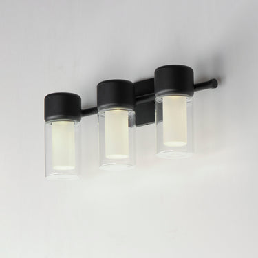 ET2 Dram dual cylinder bath vanity light, Black, alternate view
