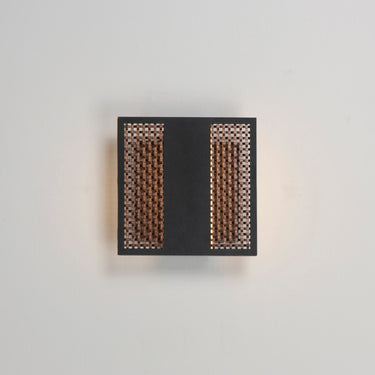 ET2 Interlace 6.5" LED Outdoor Wall Sconce Black/Aged Copper