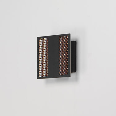 ET2 Interlace 6.5" LED Outdoor Wall Sconce Black/Aged Copper