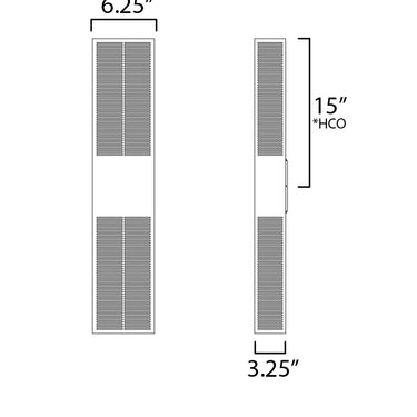 ET2 Grate 30" LED Outdoor Wall Sconce Architectural Bronze