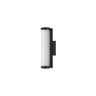 ET2 Vetra ribbed glass outdoor wall light, 4.75 x 13.25 in, front view