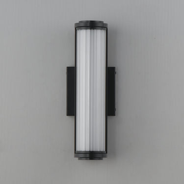 ET2 Vetra ribbed glass outdoor wall light, 4.75 x 13.25 in, alternate view