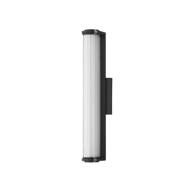 ET2 Vetra ribbed glass outdoor wall light, 4.75 x 21.25 in, front view