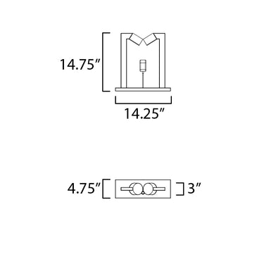 ET2 Embrace 2-Light Lamp Black