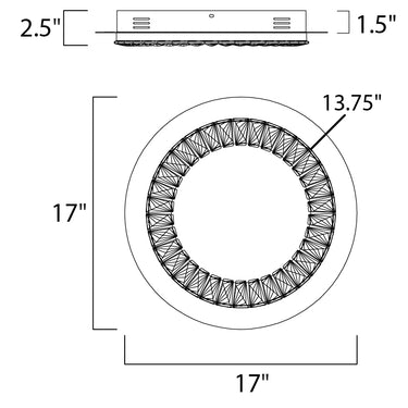 ET2 Charm LED Ceiling Mount Polished Chrome
