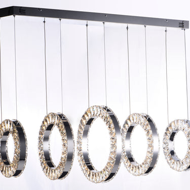 ET2 Charm 5-Light LED Linear Pendant Polished Chrome