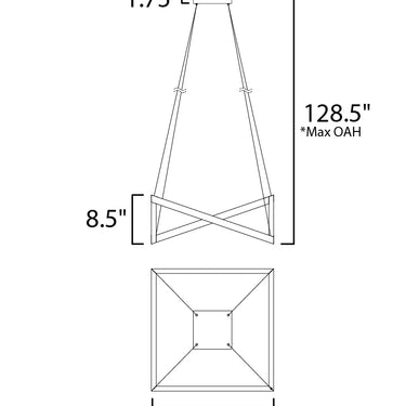 ET2 Stealth LED Pendant Black