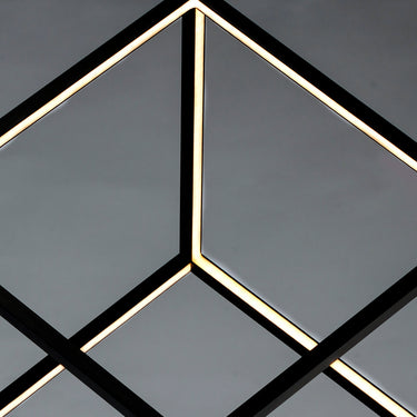 ET2 4 Square LED Pendant Black