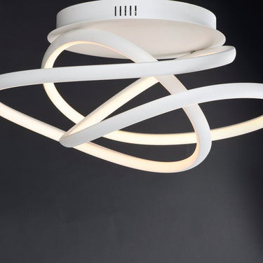 ET2 Twisted LED Flush Mount Matte White