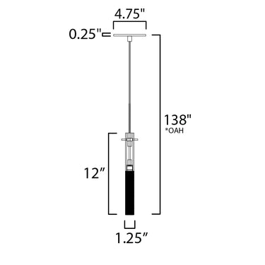 ET2 Pipette 12" LED Pendant Polished Chrome