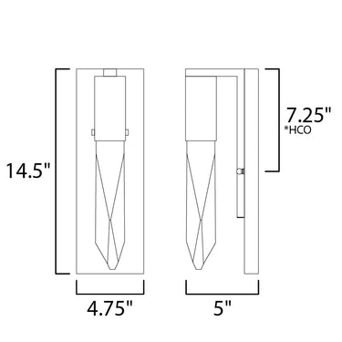 ET2 Quartz LED Wall Sconce Polished Chrome
