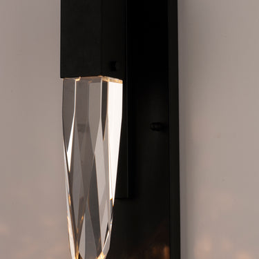 ET2 Quartz crystal stalactite wall sconce, Black, alternate view