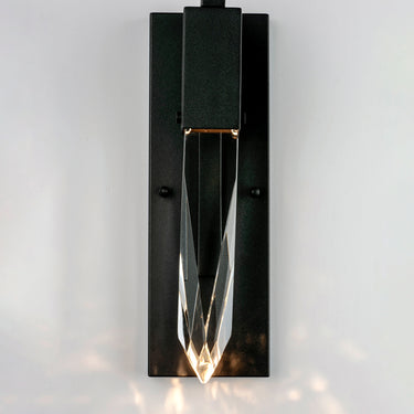 ET2 Quartz crystal stalactite wall sconce, Black, alternate view