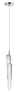ET2 Quartz crystal mini pendant, Mini 21 in high Polished Chrome, front view