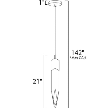 ET2 Quartz LED Pendant Black