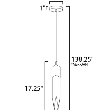 ET2 Quartz LED Pendant Black