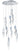 ET2 Quartz multi-light crystal pendant, 10-Light Polished Chrome, front view