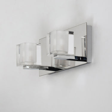ET2 Blocs square glass wall sconce, Polished Chrome, alternate view
