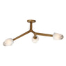 ET2 Blossom 3-Light LED Flush Mount Natural Aged Brass
